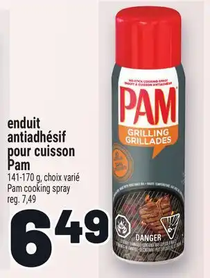 Metro ENDUIT ANTIADHÉSIF POUR CUISSON PAM | PAM COOKING SPRAY offer