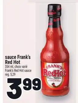 Metro SAUCE FRANK'S RED HOT | FRANK'S RED HOT SAUCE offer