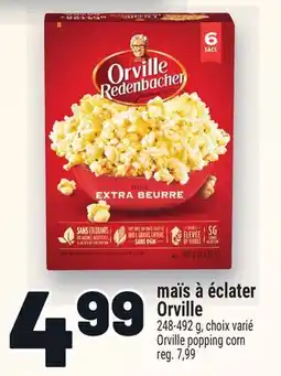 Metro MAÏS À ÉCLATER ORVILLE | ORVILLE POPPING CORN offer
