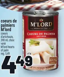 Metro COEURS DE PALMIERS M'LORD | M'LORD HEARTS OF PALM offer