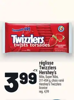 Metro RÉGLISSE TWIZZLERS HERSHEY'S | HERSHEY'S TWIZZLERS LICORICE offer