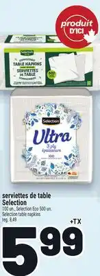 Metro SERVIETTES DE TABLE SELECTION | SELECTION TABLE NAPKINS offer