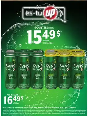 Metro AUSSI OFFERT EN 6 CANETTES 355 ML PALM BAY, BEACH DAY | EVERY DAY OU BUD LIGHT CHELADA offer