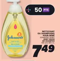 IGA JOHNSON'S BABY BABY WASH OR SHAMPOO offer