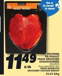 IGA RICARDO FRESH BONELESS SEASONED CHICKEN BREAST offer