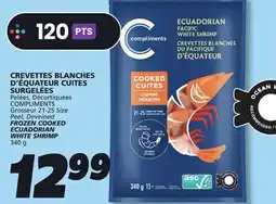 IGA COMPLIMENTS FROZEN COOKED ECUADORIAN WHITE SHRIMP offer