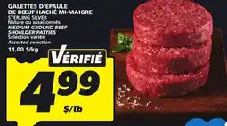 IGA MEDIUM GROUND BEEF SHOULDER PATTIES offer