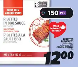 IGA VALEUR PLUS À la sauce BBQ FROZEN RIBETTES offer
