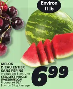 IGA SEEDLESS WHOLE WATERMELON offer