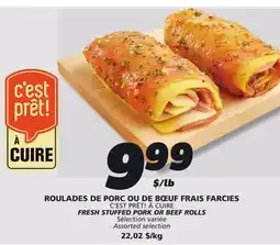 IGA C'EST PRÊT! À CUIRE FRESH STUFFED PORK OR BEEF ROLLS offer