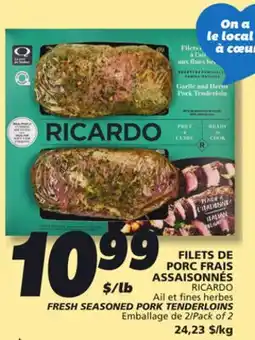 IGA RICARDO FRESH SEASONED PORK TENDERLOINS offer