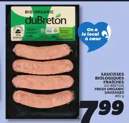 IGA DU BRETON FRESH ORGANIC SAUSAGES offer