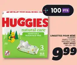 IGA HUGGIES SIMPLY CLEAN, NATURAL CARE BABY WIPES offer