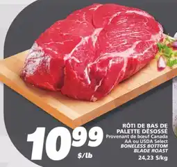 IGA BONELESS BOTTOM BLADE ROAST offer