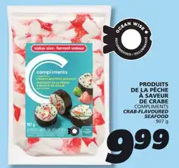 IGA COMPLIMENTS CRAB-FLAVOURED SEAFOOD offer
