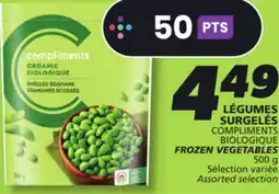 IGA COMPLIMENTS BIOLOGIQUE FROZEN VEGETABLES offer