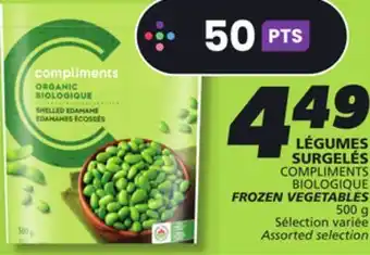 IGA COMPLIMENTS BIOLOGIQUE FROZEN VEGETABLES offer