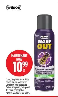 Canadian Tire Wilson WaspOUT Jet Foam or Long Shot Aerosol offer