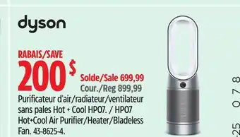 Canadian Tire dyson HP07 Hot+Cool Air Purifier/Heater/Bladeless Fan offer