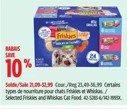 Canadian Tire Selected Friskies and Whiskas Cat Food offer