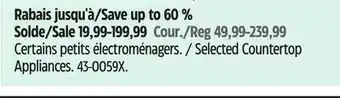 Canadian Tire Heritage The Rock Selected Countertop Appliances offer