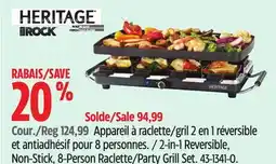 Canadian Tire Heritage The Rock 2-in-1 Reversible, Non-Stick, 8-Person Raclette/Party Grill Set offer