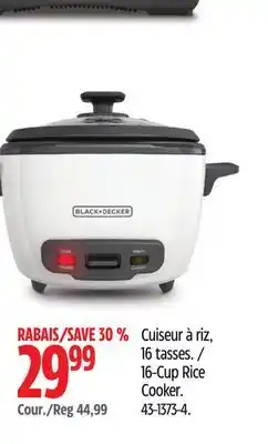 Canadian Tire Black & Decker 16-Cup Rice Cooker offer