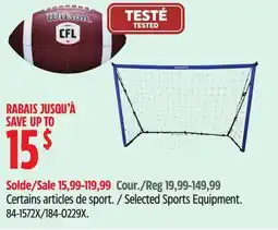 Canadian Tire Selected Sports Equipment offer