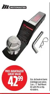 Canadian Tire Motomaster 2 Ball Mount Kit with Pin & Clip offer