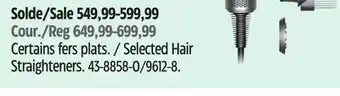 Canadian Tire Dyson Selected Hair Straighteners offer