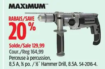 Canadian Tire MAXIMUM 1⁄2˝ Hammer Drill offer
