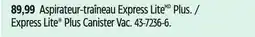 Canadian Tire Dirt Devil Express Lite Plus Canister Vac offer