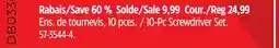 Canadian Tire Mastercraft 10-Pc Screwdriver Set offer