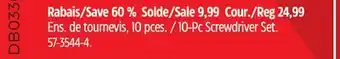Canadian Tire Mastercraft 10-Pc Screwdriver Set offer