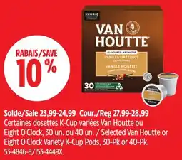 Canadian Tire Selected Van Houtte or Eight O'Clock Variety K-Cup Pods offer