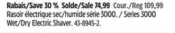 Canadian Tire Philips Series 3000 Wet/Dry Electric Shaver offer