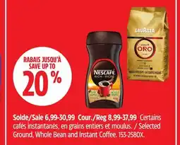 Canadian Tire elected Ground, Whole Bean and Instant Coffee offer