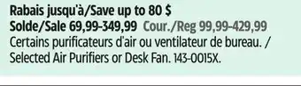 Canadian Tire Cuisinart Selected Air Purifiers or Desk Fan offer