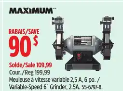 Canadian Tire Maximum Variable-Speed 6˝ Grinder offer