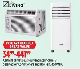 Canadian Tire for LIVING Selected Air Conditioners and Box Fan offer
