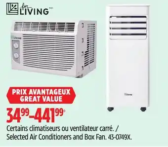 Canadian Tire for LIVING Selected Air Conditioners and Box Fan offer