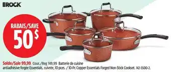 Canadian Tire Rock 10-Pc Copper Essentials Forged Non-Stick Cookset offer