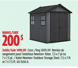 Canadian Tire Keter Newton+ Outdoor Storage Shed offer