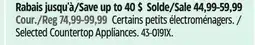 Canadian Tire Vida by PADERNO Selected Countertop Appliances offer