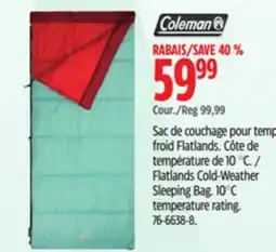 Canadian Tire Coleman Flatlands Cold-Weather Sleeping Bag offer