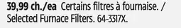 Canadian Tire NOMA Selected Furnace Filters offer