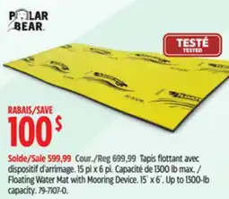 Canadian Tire Floating Water Mat with Mooring Device offer