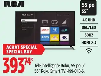 Canadian Tire RCA 55 Roku Smart TV offer