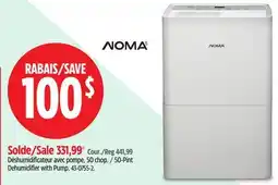 Canadian Tire NOMA 50-Pint Dehumidifier with Pump offer