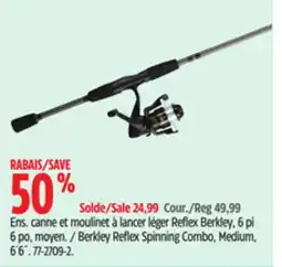 Canadian Tire Berkley Reflex Spinning Combo, Medium, 6´6˝ offer